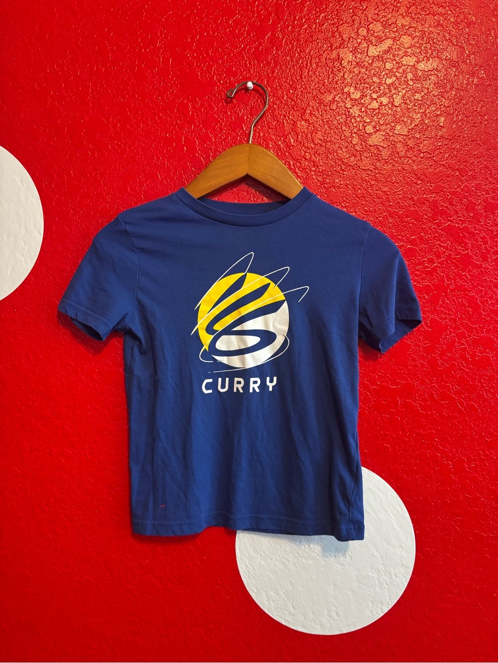 Under Armour Royal Blue Curry Graphic Tee with Yellow Accent